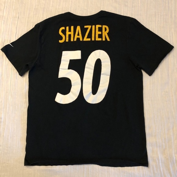 NIKE - SHAZIER-PITTSBURGH STEELERS T-SHIRT SIZE LARGE BLACK SHORT SLEEVES - Picture 2 of 8